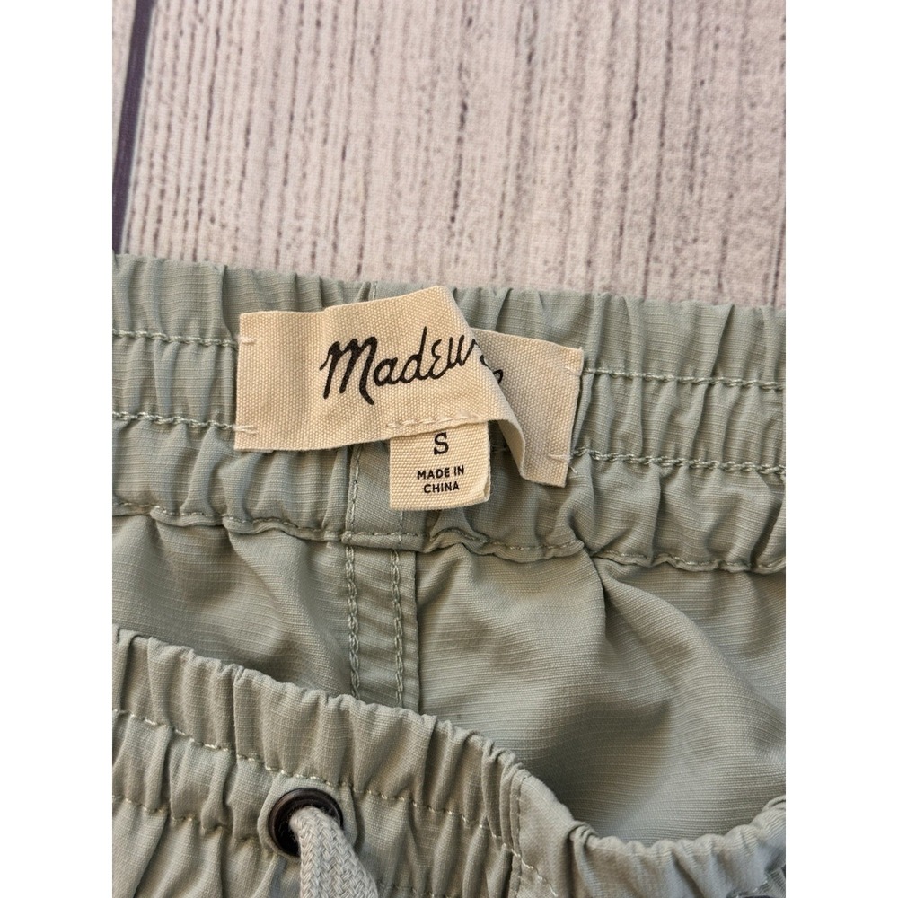 Madewell Womens Pull On Shorts Small Green Drawstring Casual Lightweight Beach - Picture 6 of 6